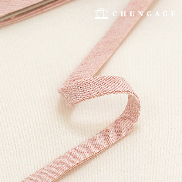 cotton bias tape vintage pastel 10mm babypink solid color 85670