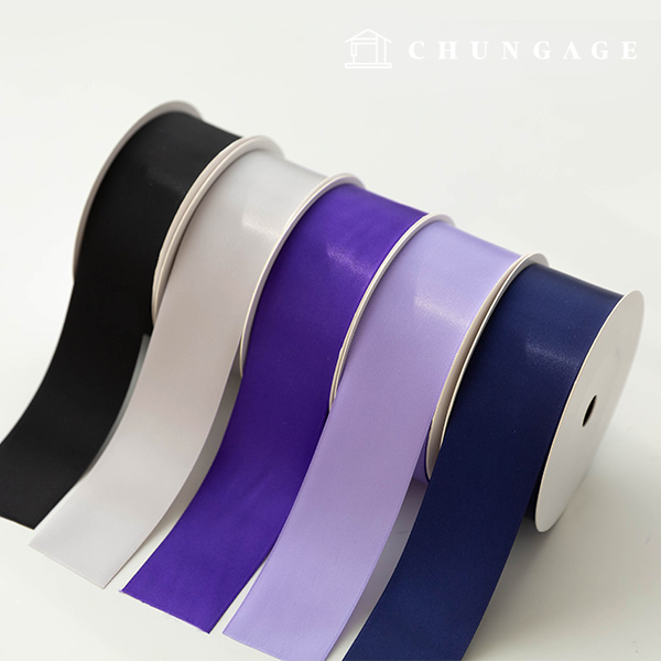 Satin Ribbon Packaging Ribbon Tape String Ribbon Craft 40mm Purple 5 types