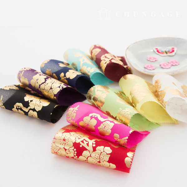 1yard hanbok fabric hanbok fabric awesome fabric 14 types of gold leaf plum blossoms