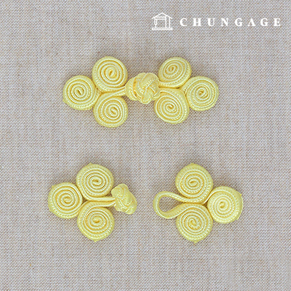 Hanbok decoration nylon snail knot decoration yellow 4 pairs 48099