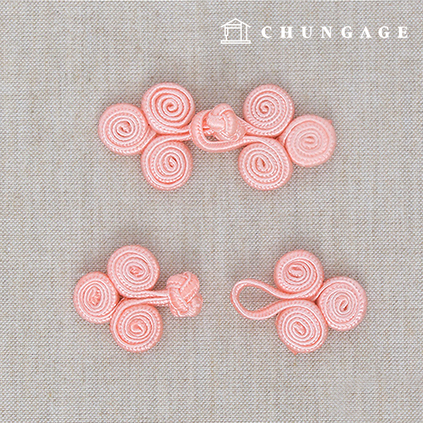 Hanbok decoration nylon snail knot decoration Pink 4 pairs 48099