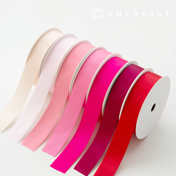Satin Ribbon Packaging Ribbon Tape String Ribbon Craft 25mm Pink 7 types