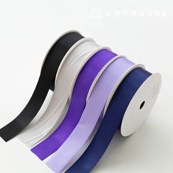 Satin Ribbon Packaging Ribbon Tape String Ribbon Craft 25mm Purple 5 types