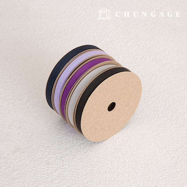 Ribbed Ribbon Packaging Ribbon Tape String Ribbon Craft 10mm Purple 5 types