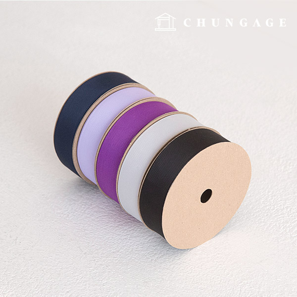 Ribbed Ribbon Packaging Ribbon Tape String Ribbon Craft 25mm Purple 5 types