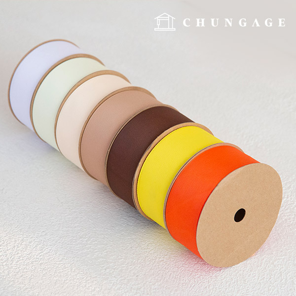 Ribbed Ribbon Packaging Ribbon Tape String Ribbon Craft 40mm Brown Yellow 7 Types