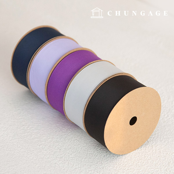 Ribbed Ribbon Packaging Ribbon Tape String Ribbon Craft 40mm Purple 5 types