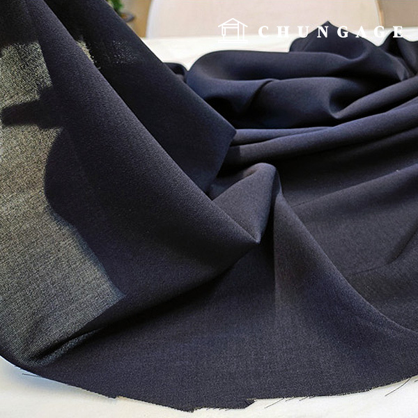 Chiffon Fabric Plain Wide Width Dark Navy Sorami