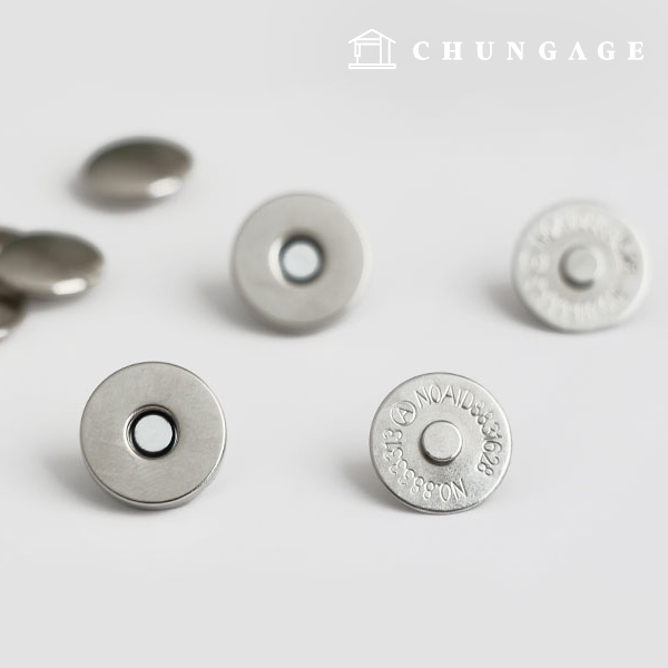 Magnetic Button Rivet Button 18mm Silver 57031
