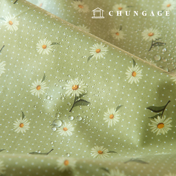 1yard Waterproof Cloth Floral Flower fabric Laminate TPU Waterproof Fabric Romantico