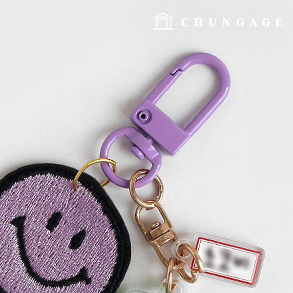 Dring D ring colored oring connection dog ring key ring macaron key ring 9mm Violet 56047