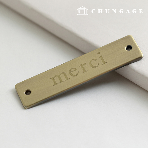 Metal label metal Mercy satin antique gold 40500