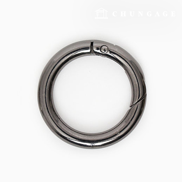 Open key ring Oring Macrame Oring open key ring modern metal gray 25mm 48071