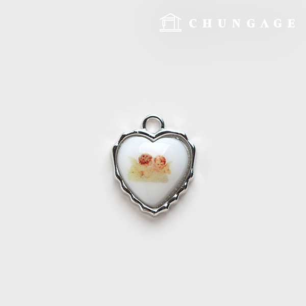 Mini charm decoration volume heart baby angel 54555