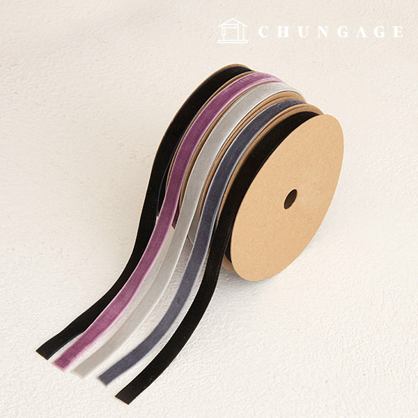 Ribbon Tape Single-sided Velvet Packaging Ribbon Ribbon Craft String 10mm Purple Black 5 types