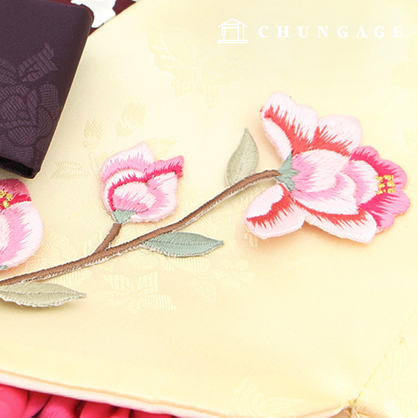 Hanbok decoration Hanbok accessories Blooming Flower embroidery decoration Pink 73891