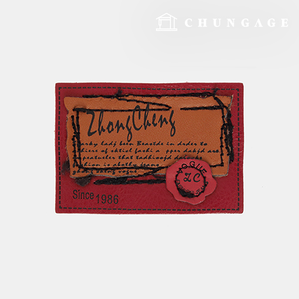Leather Label Vintage 1986 Red 77177