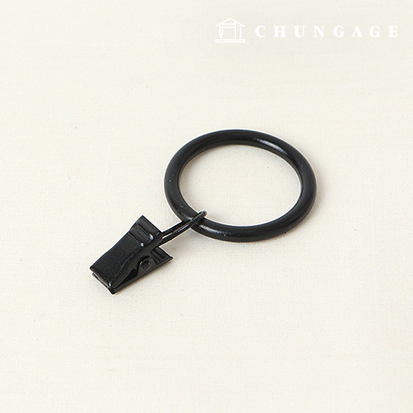 Curtain clamp ring subsidiary materials Curtain ring Vintage Modern 30mm Black 75276