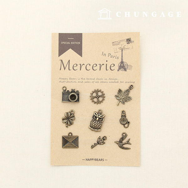 Mini Charm Decoration Vintage Mood Antique Gold Set 70930