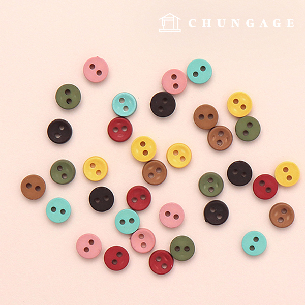 Plastic coat button dress shirt Suit Blouse Vintage mini round 6mm decorative button 7 types 45926