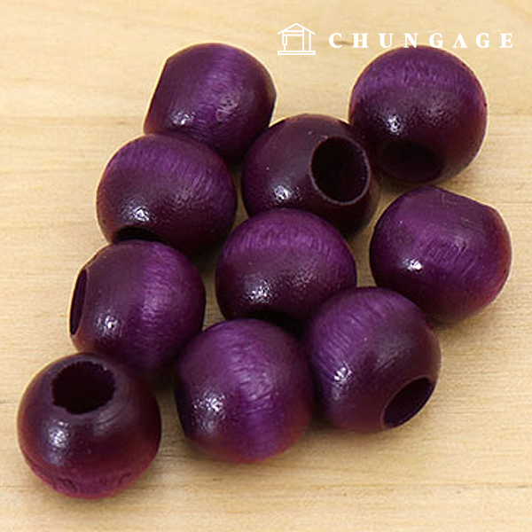 Macrame Material Wood Beads Wood Beads Selvier 13mm Purple 61738
