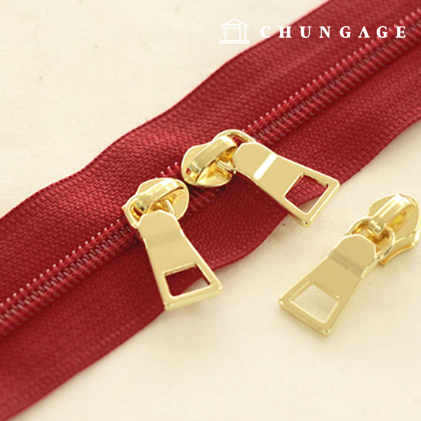 Roll Zipper Coil Zipper Home Fashion Zipper 100cm Solid Red 60031