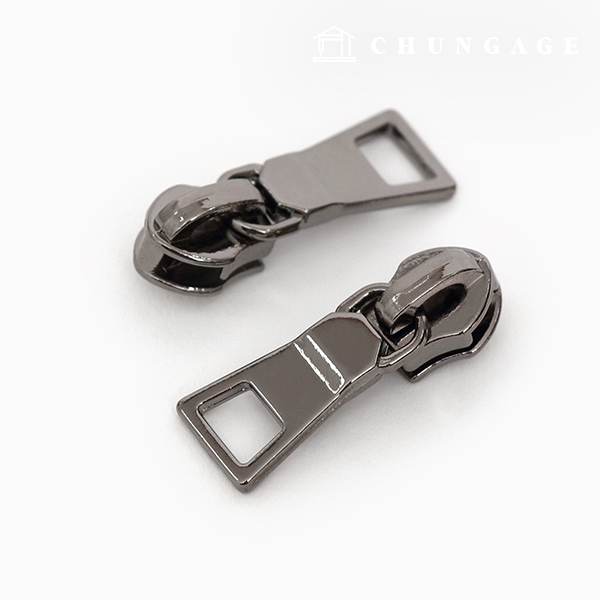 Coil zipper slider No. 5 metal zipper solid black nickel plating 48074