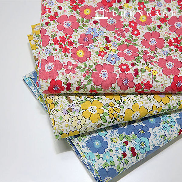 Cotton fabric cotton40 count Wide Width floral pattern fabric flower fabric garden party 3 types