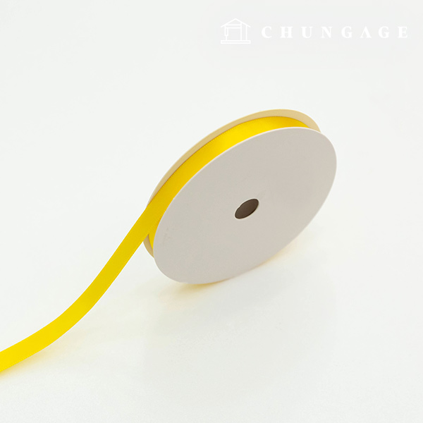 Satin Ribbon 20 roll Packaging Ribbon Tape String Ribbon Craft 10mm Yellow