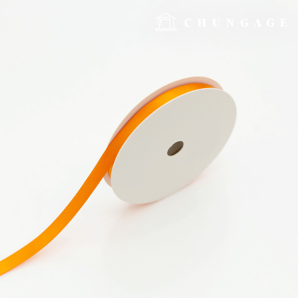 Satin Ribbon 20 rolls Packaging Ribbon Tape String Ribbon Craft 10mm Orange