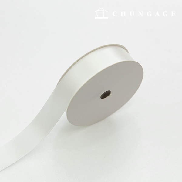 Satin Ribbon 20 roll Packaging Ribbon Tape String Ribbon Craft 25mm White