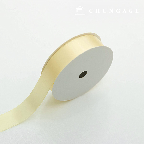 Satin Ribbon 20 rolls Packaging Ribbon Tape String Ribbon Craft 25mm Cream