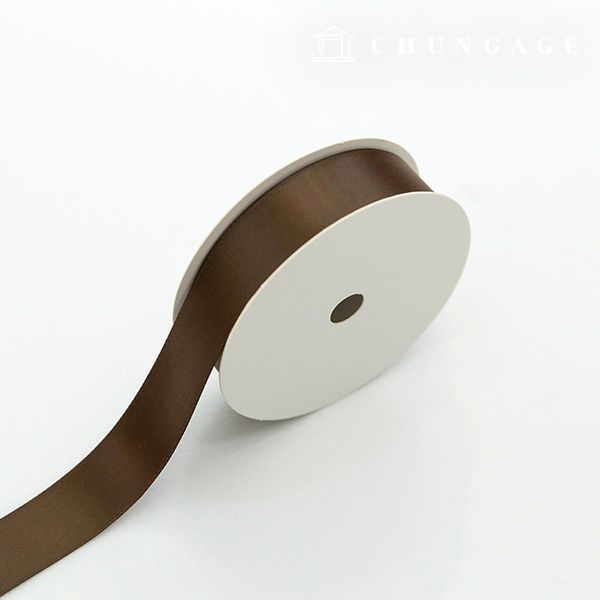 Satin Ribbon 20 roll Packaging Ribbon Tape String Ribbon Craft 25mm Brown