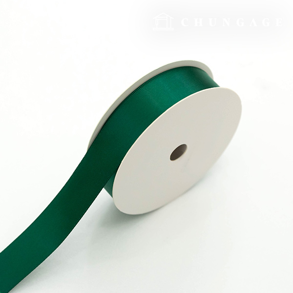 Satin Ribbon 20 roll Packaging Ribbon Tape String Ribbon Craft 25mm Deep green