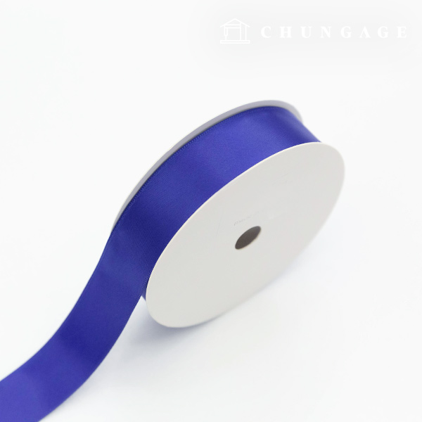 Satin Ribbon 20 roll Packaging Ribbon Tape String Ribbon Craft 25mm Deep Blue