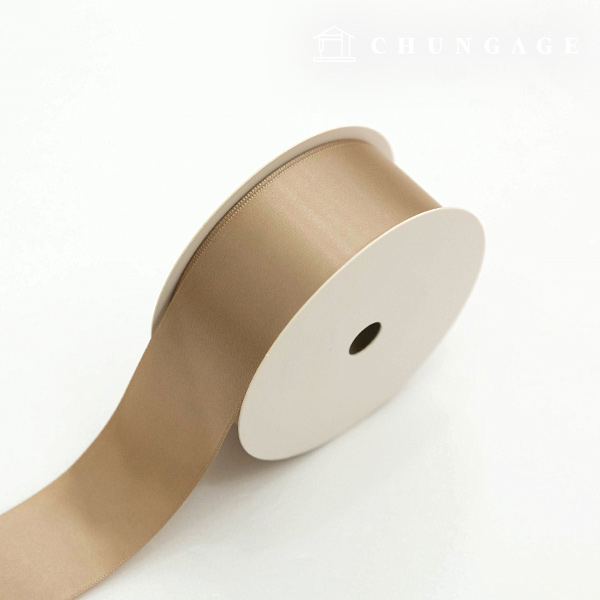 Satin Ribbon 20 roll Packaging Ribbon Tape String Ribbon Craft 40mm Beige