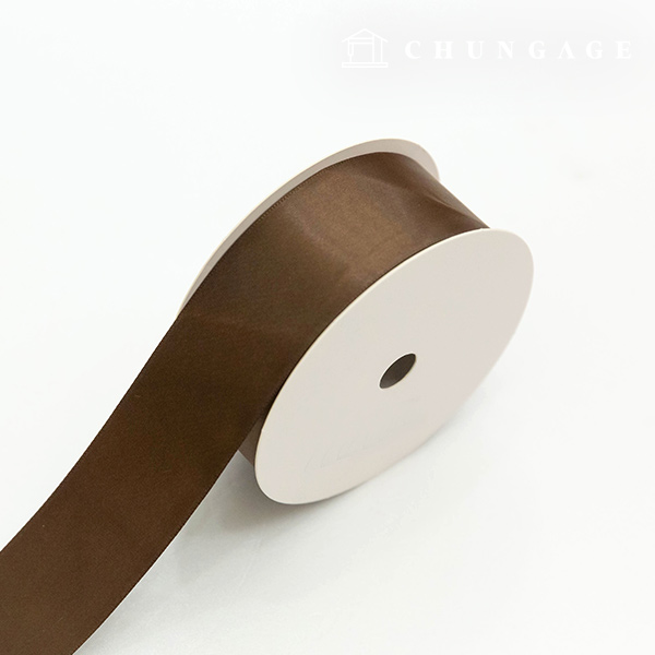 Satin Ribbon 20 roll Packaging Ribbon Tape String Ribbon Craft 40mm Brown