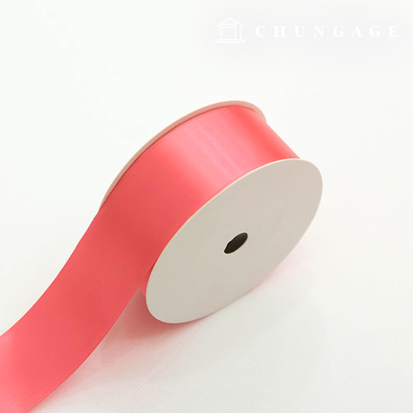 Satin Ribbon 20 roll Packaging Ribbon Tape String Ribbon Craft 40mm Coral Pink