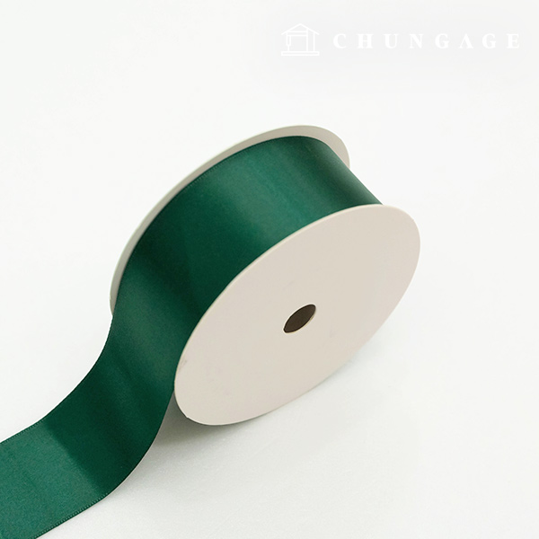 Satin Ribbon 20 roll Packaging Ribbon Tape String Ribbon Craft 40mm Deep green