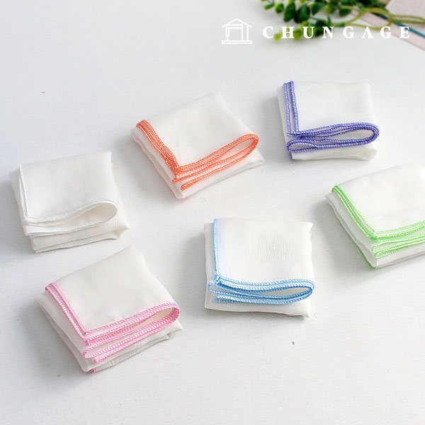Finished gauze handkerchief stitch rainbow 6 types