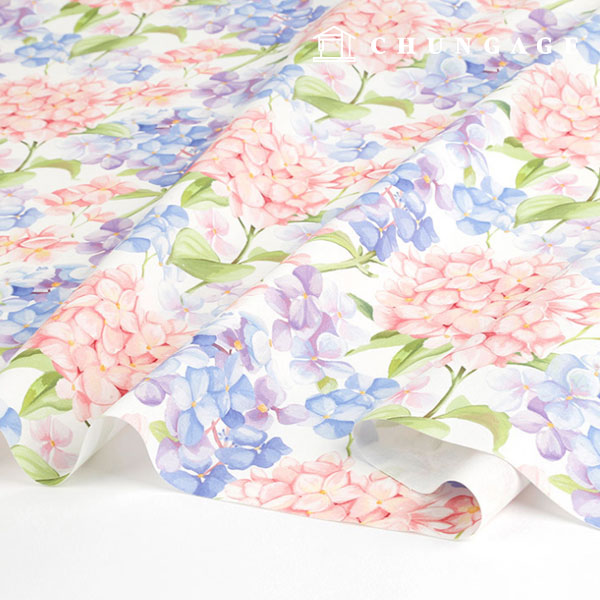 Oxford fabric cotton 20 count eco-friendly DTP Wide Width romantic hydrangea MOXJP1201