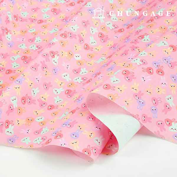 Oxford fabric cotton 20 count eco-friendly DTP Wide Width Jelly Rabbit Pink MOX1418