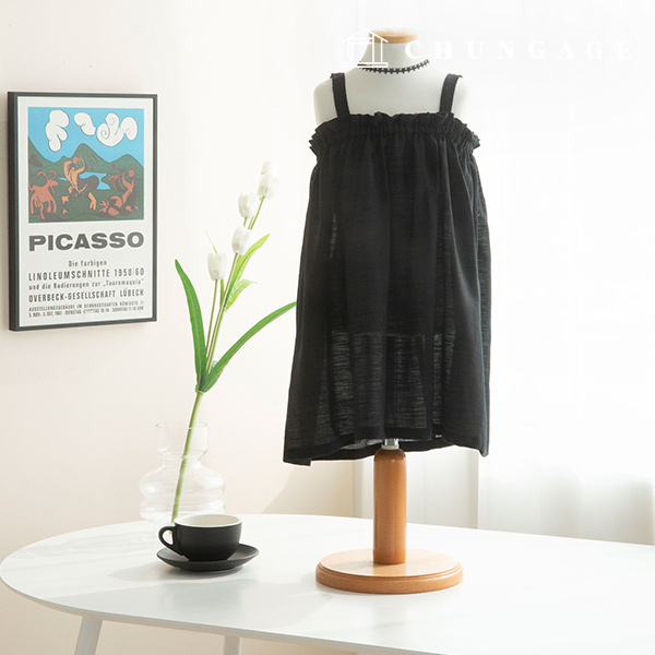 Rayon fabric, cotton blend, biowashing, clothing fabric, wide width, teen black