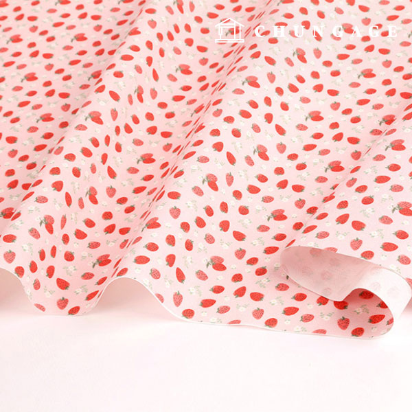 Oxford fabric cotton 20 count eco-friendly DTP Wide Width mini strawberry MOXQ1197