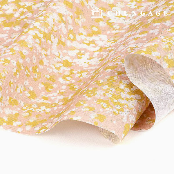 Linen Fabric Cotton Linen 11 count Eco-friendly E-DTP Cotton Linen Wide Width Wild Flower Bouquet Pink MGP1016