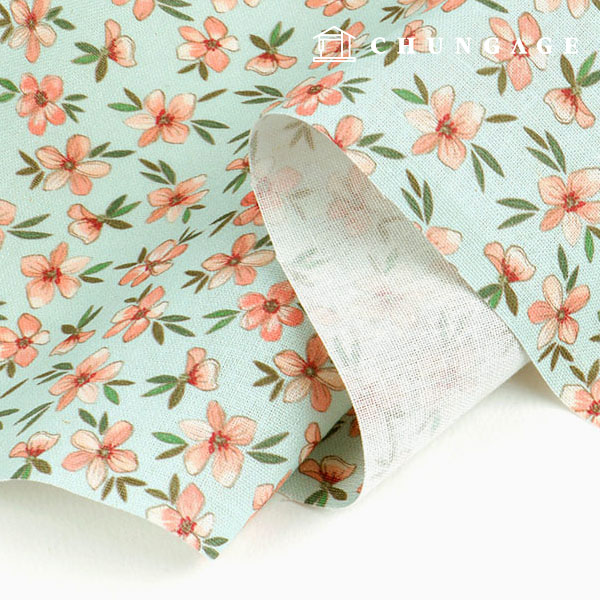 Linen Fabric Cotton Linen 11 count Eco-friendly E-DTP Cotton Linen Wide Width Spring Flower MLYS1262