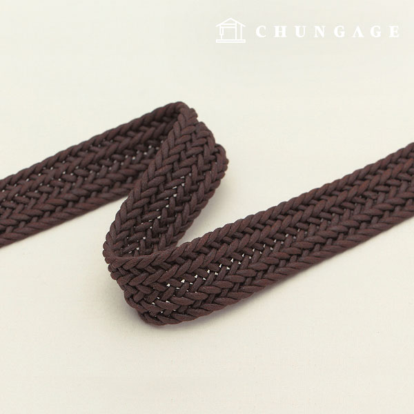 Waving Strap Bag Strap Webbing Strap Oshidori 28mm Twist Dark Brown 65551