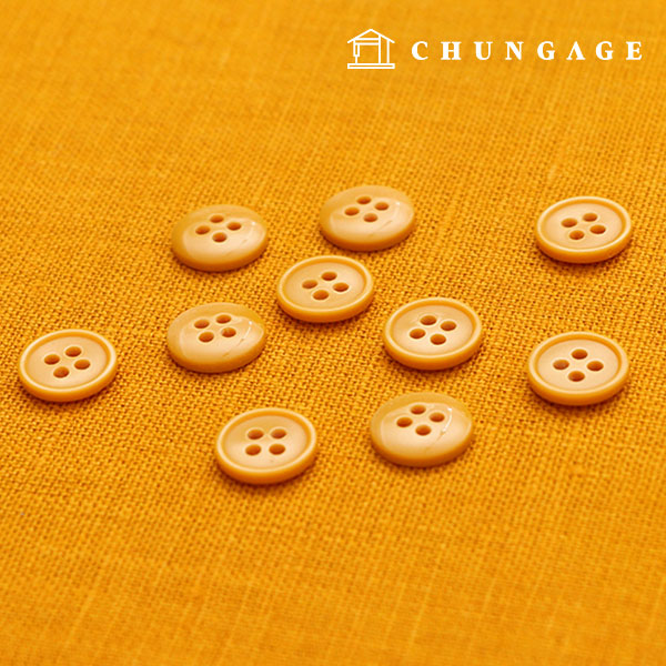 Plastic Coat Button Dress Shirt Suit Blouse York Color Button 11mm Mustard 87085