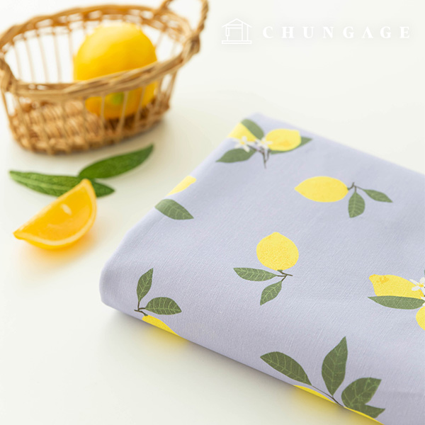 cotton Oxford Fabric Fruit Fabric DTP Wide Width Lemonade OX-486