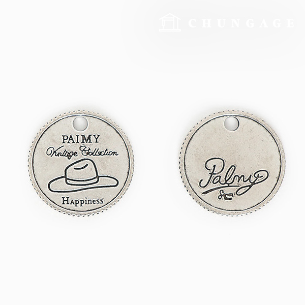 Mini Charm Decoration Happiness Hat Double-sided Silver 83453